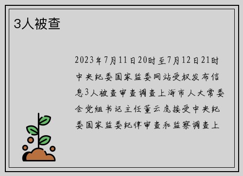 3人被查